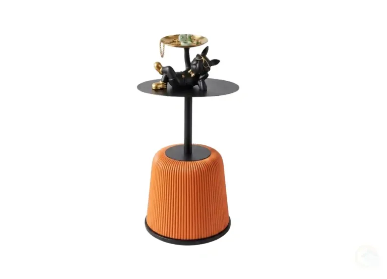 orange ribbed lamp